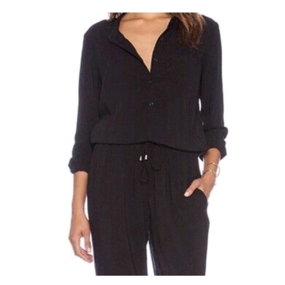 Splendid Black Chelsea Voile Jumpsuit NWT Large